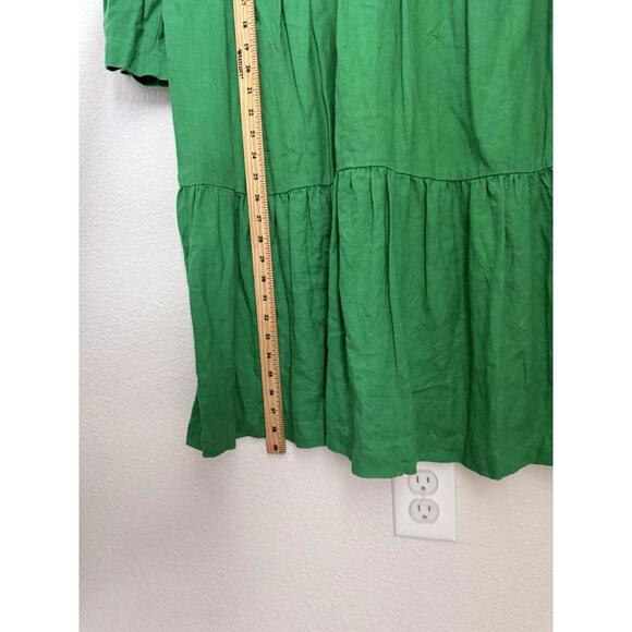 Boden Women’s Green Linen Sophia Airy Tiered Summer Mini Dress Sz 10L - Picture 6 of 8